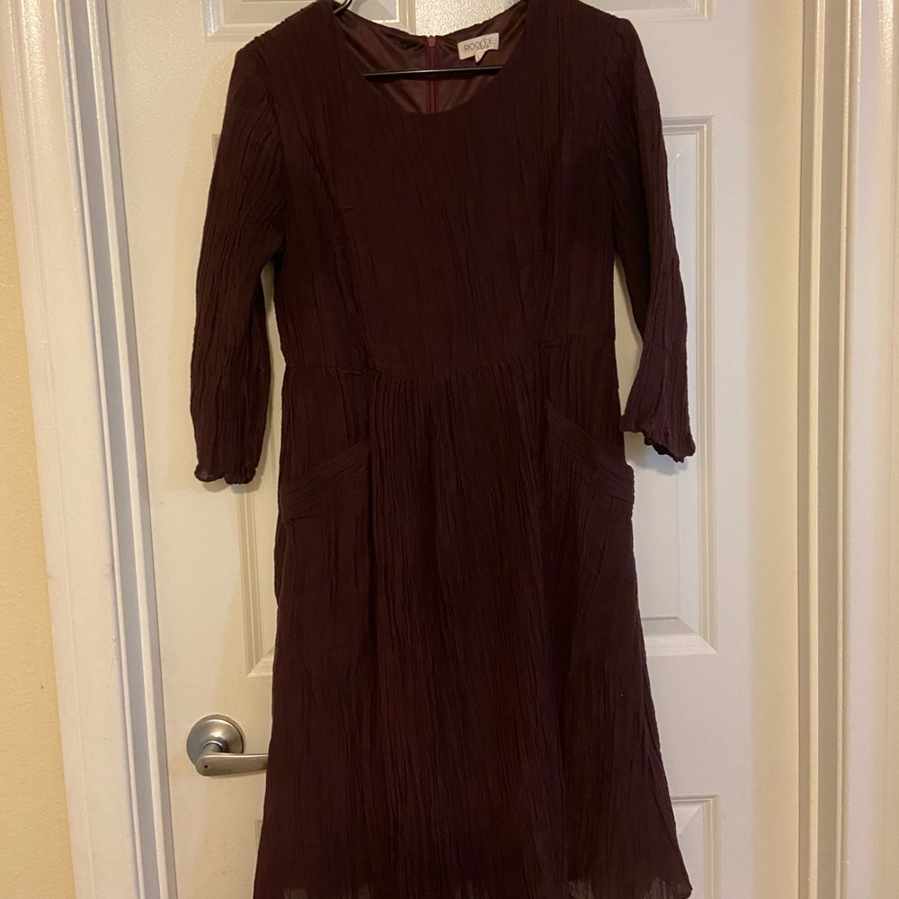 Wine colored roolee dress